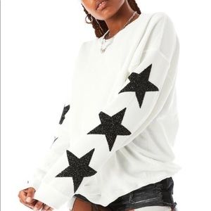 black star patch pullover sweatshirt